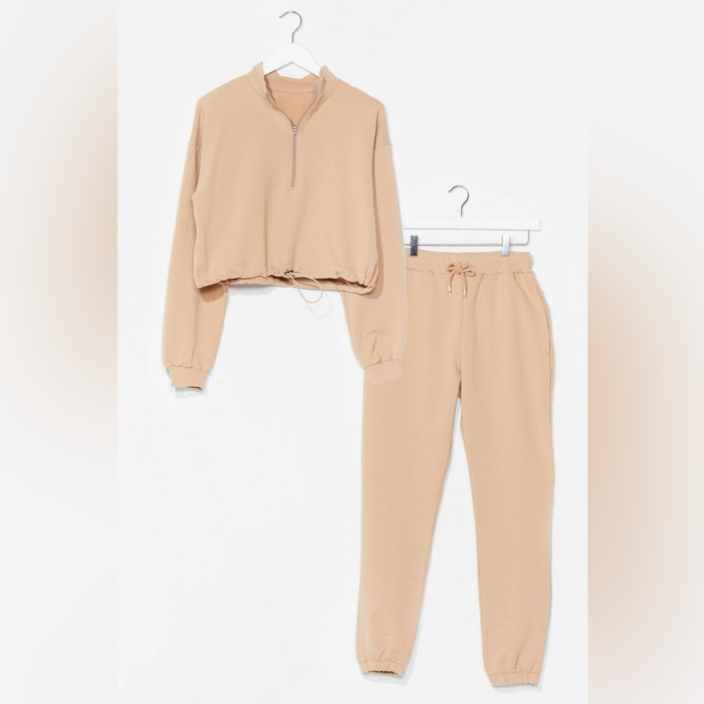 Sweater Weather Cropped Sweatshirt And Joggers Set